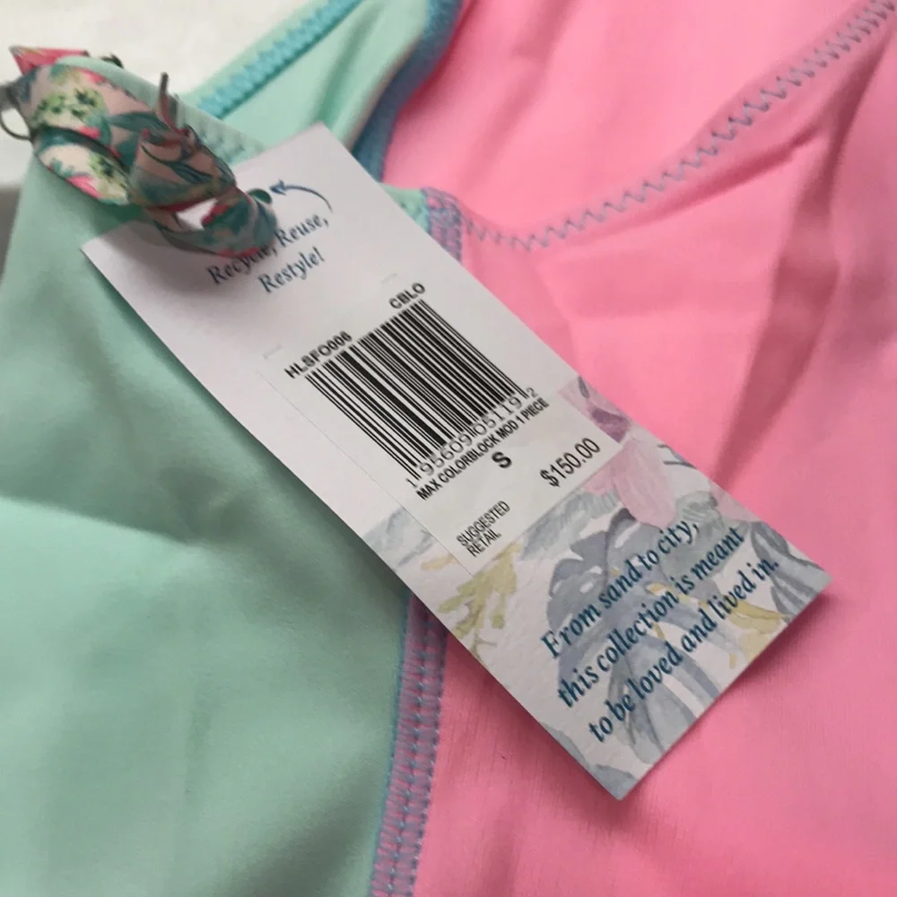 LoveShackFancy X Hurley Max Colorblock One Piece Bathing Suit